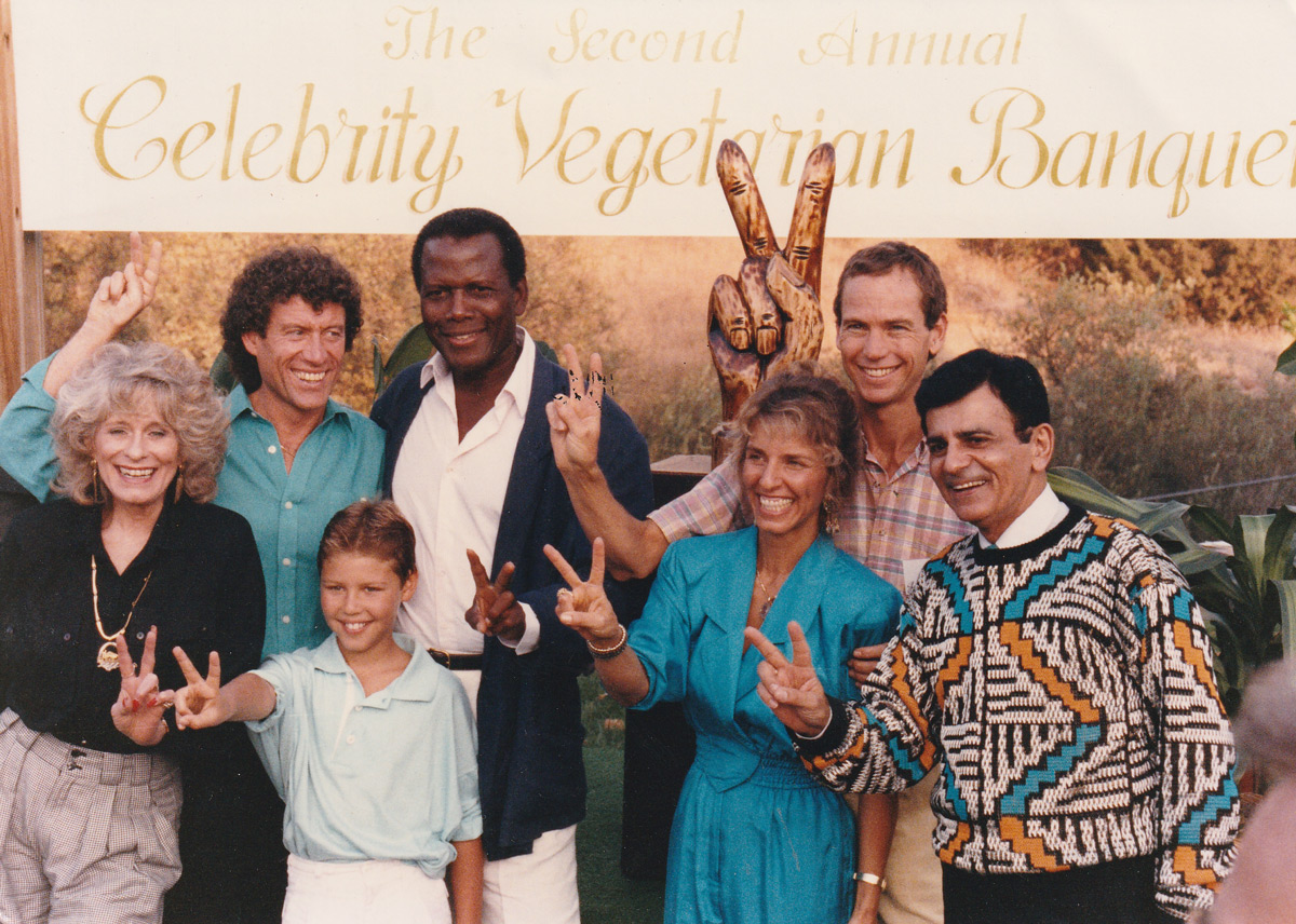 John Robbins with Sydney Poirtier and Casey Kasem