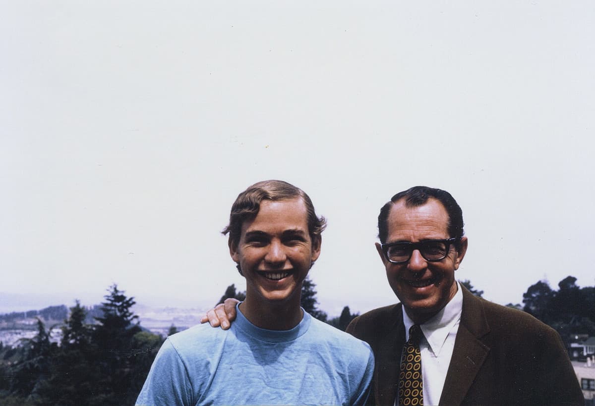 John as a Teen with his Dad