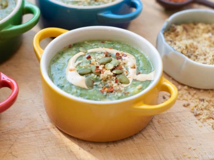 Creamy Edamame and Watercress Soup