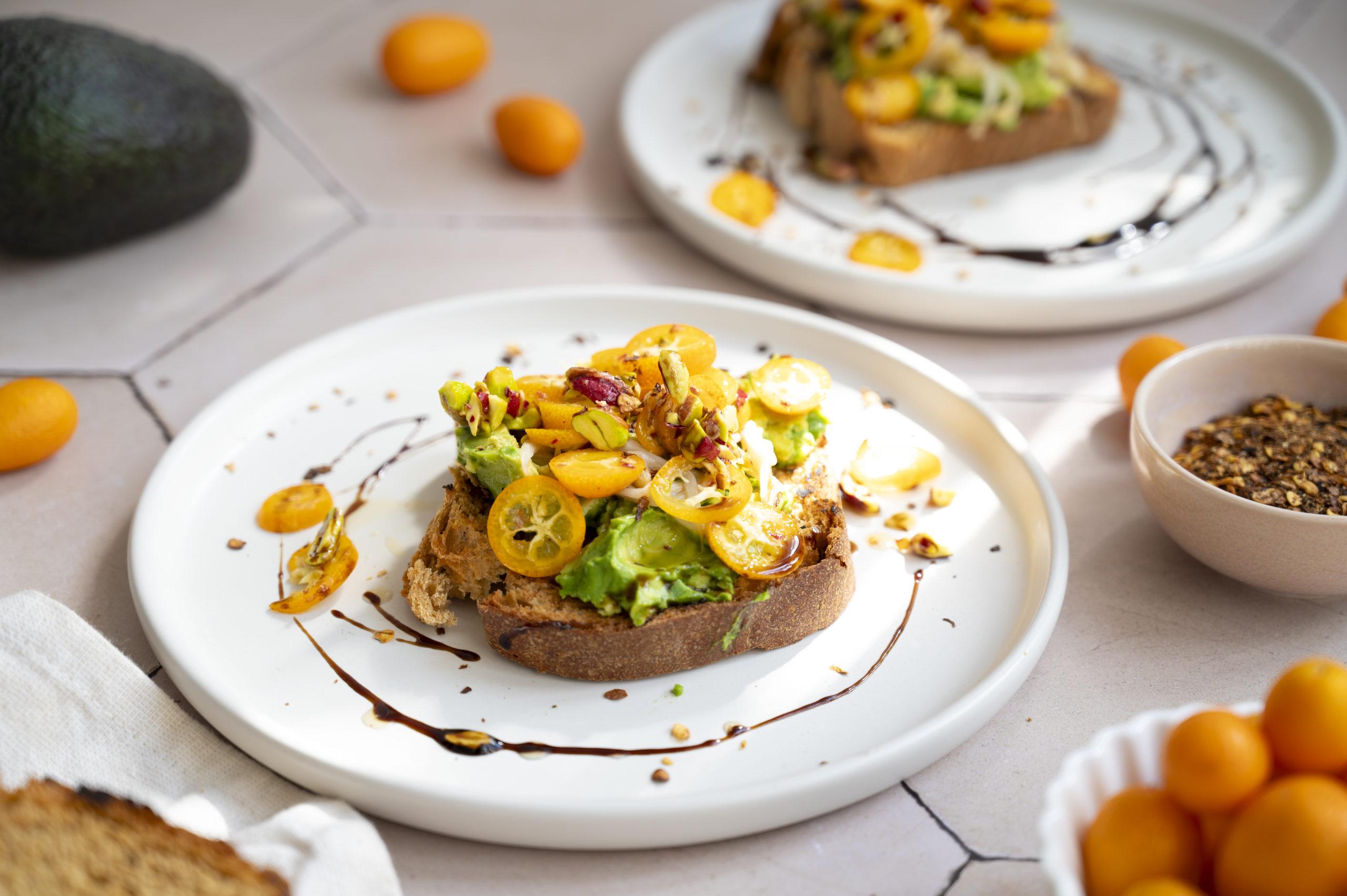 Golden Kumquat and Pistachio Toast