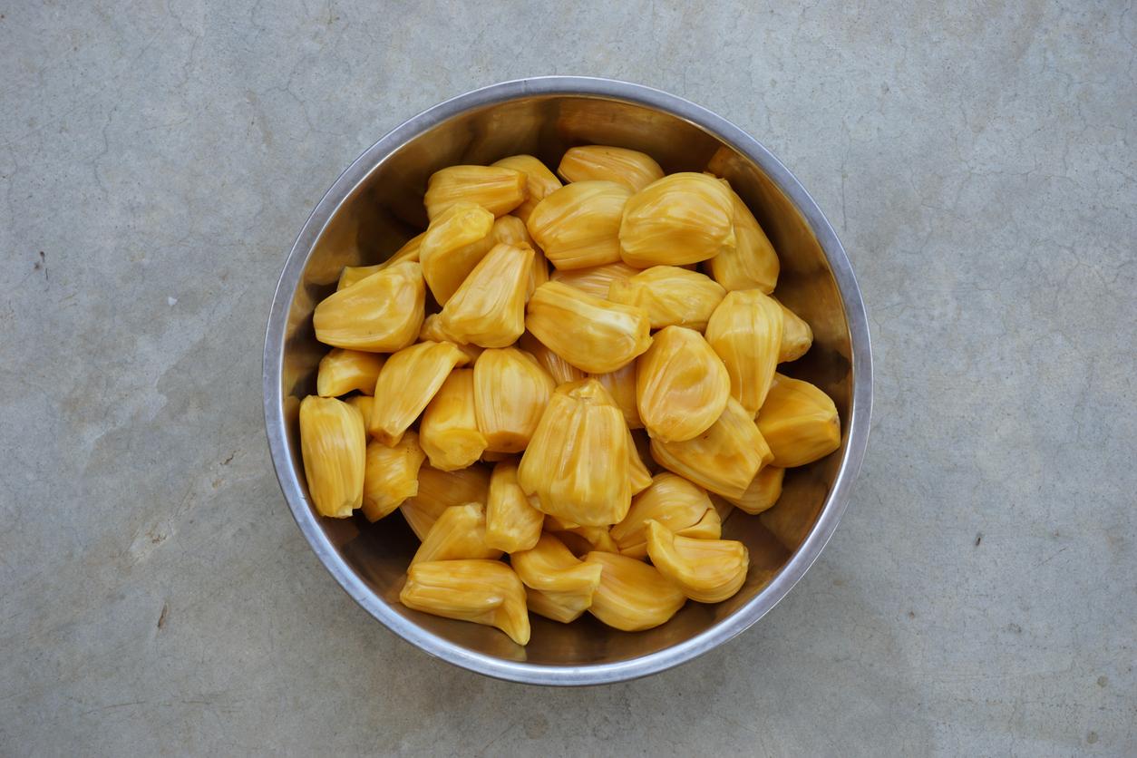 close up jackfruit ready to eat for food background used