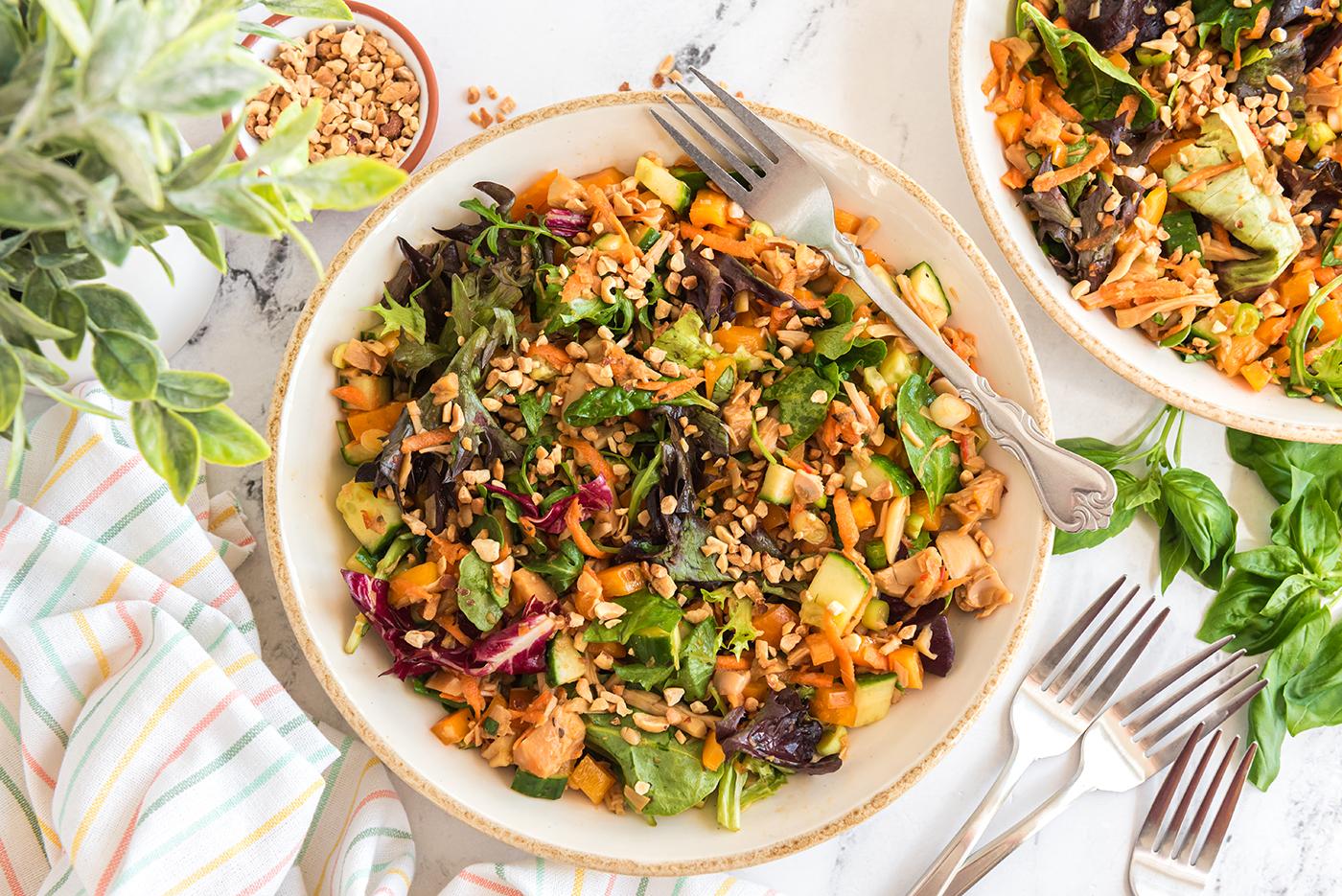 Lemongrass Ginger Jackfruit Salad