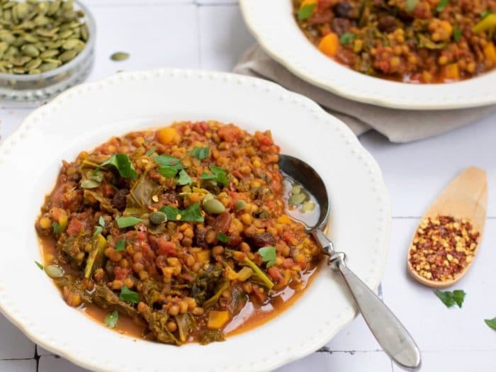 Moroccan Lentils and Tomatoes