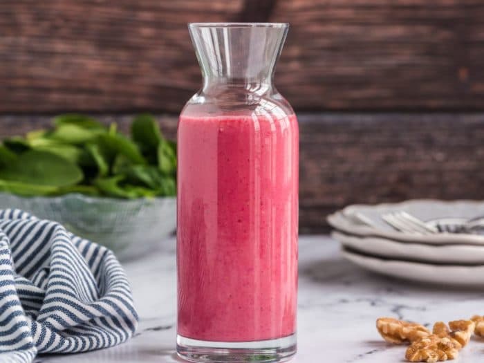 fruit juice shake in a jar